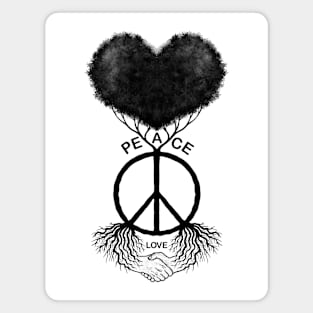 Peace symbol with tree peace sing Magnet